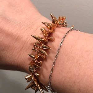 Sells & Dot rose gold spike bracelet